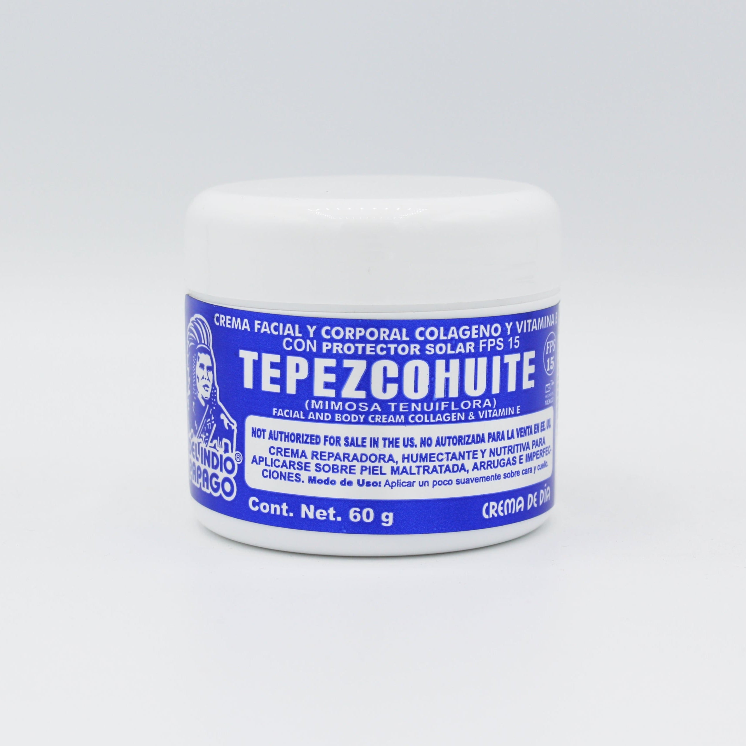 Del Indio Papago | Tepezcohuite Facial & Body Day Cream | 60g