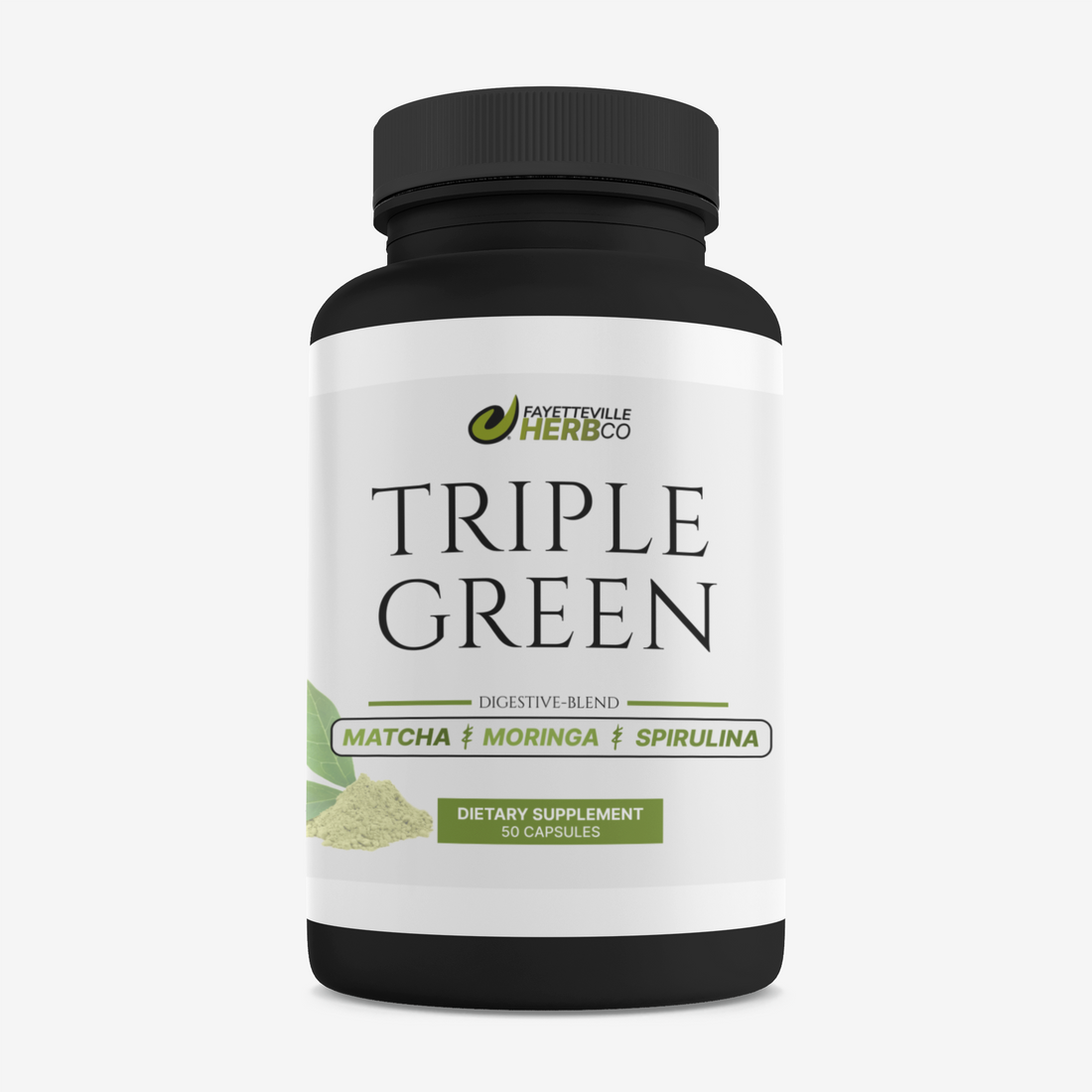 Triple Green | Matcha + Moringa + Spirulina | Digestive Power-Blend
