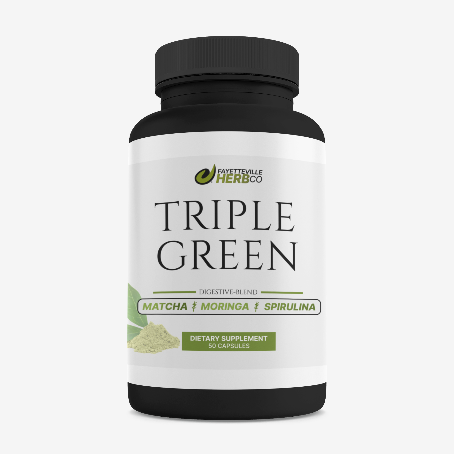 Triple Green | Matcha + Moringa + Spirulina | Digestive Power-Blend